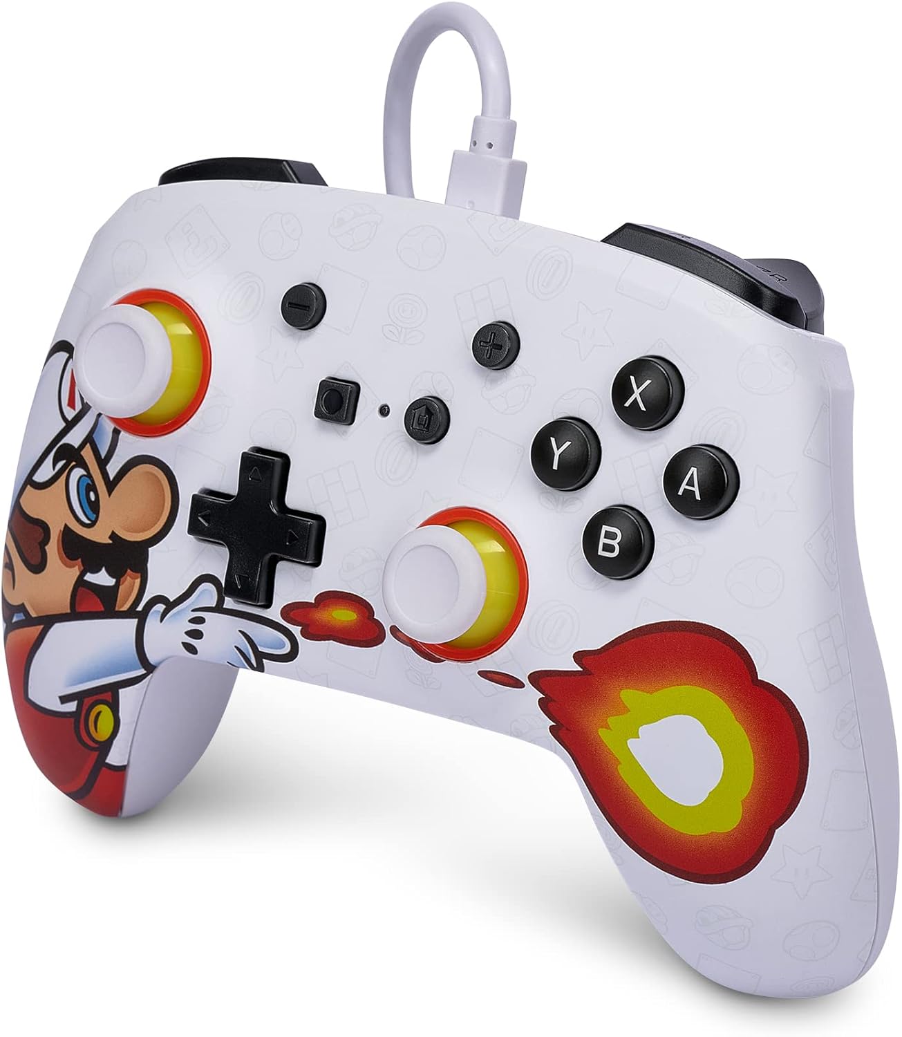 Mando con cable de Nintendo Switch - Mario de Fuego