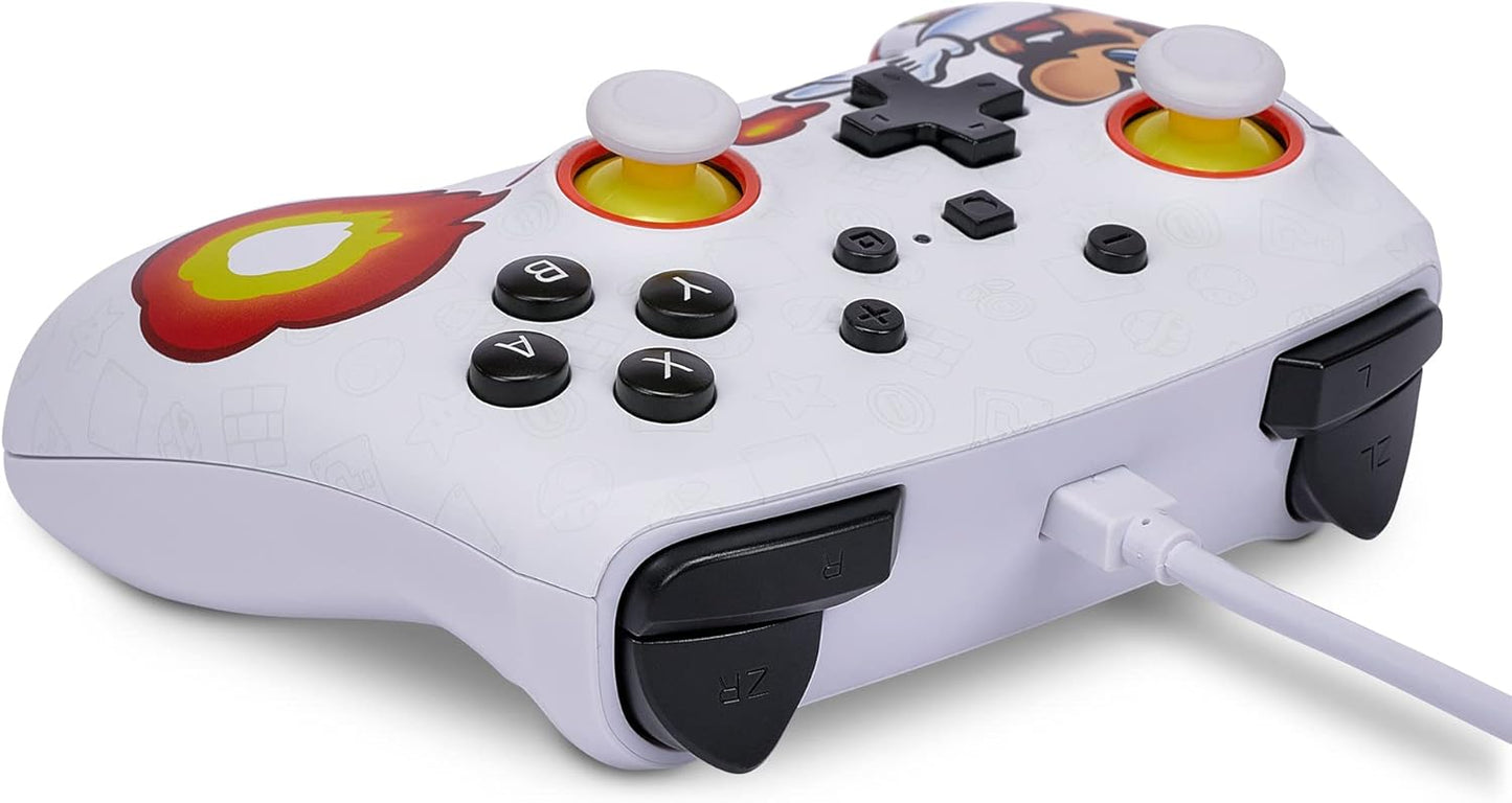 Mando con cable de Nintendo Switch - Mario de Fuego