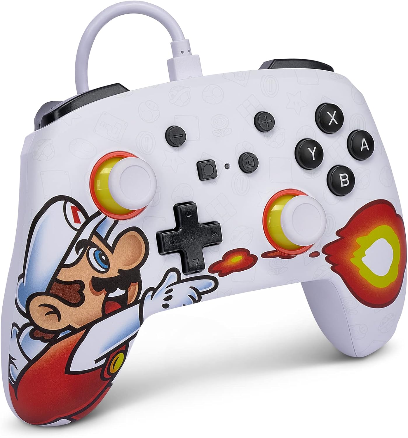 Mando con cable de Nintendo Switch - Mario de Fuego