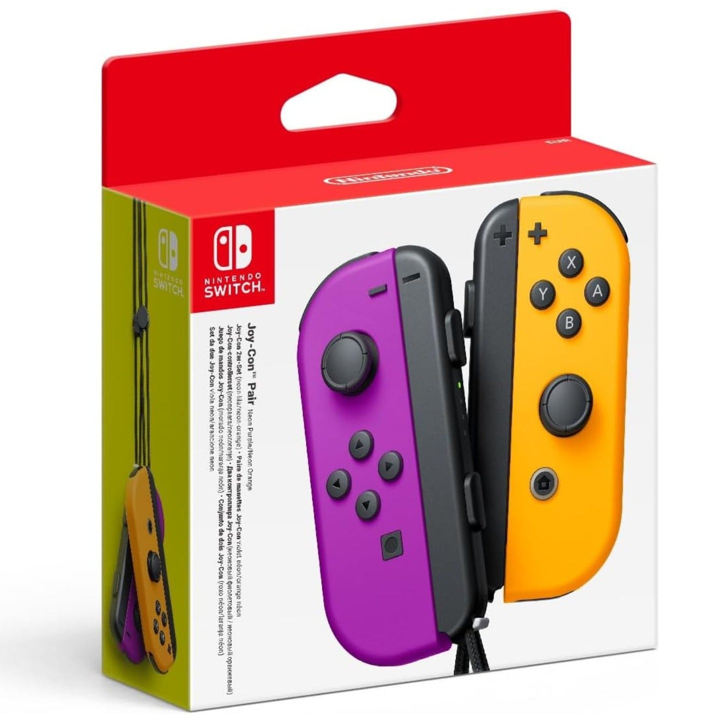 Juego de mandos Joy-Con morado neón (I) y naranja neón (D) para Nintendo Switch
