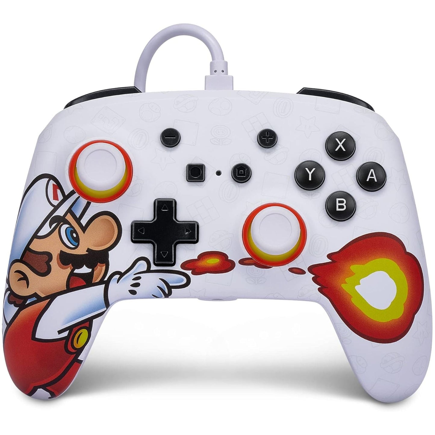 Mando con cable de Nintendo Switch - Mario de Fuego
