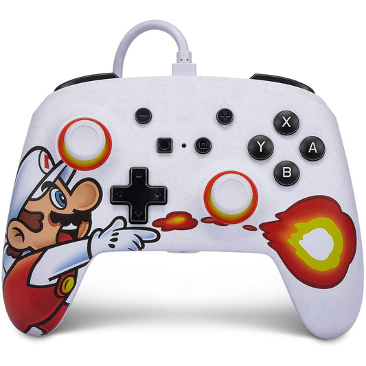 Mando con cable de Nintendo Switch - Mario de Fuego